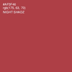 #AF3F46 - Night Shadz Color Image